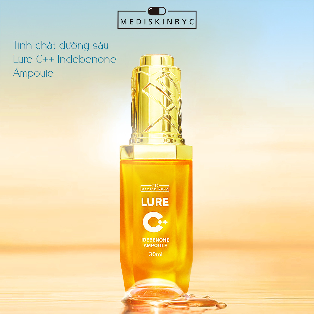 Siêu tinh chất dưỡng chuyên biệt chống lão hóa LURE C++ IDEBENONE AMPOULE 0,05% 30ml Từ MEDISKINBYC