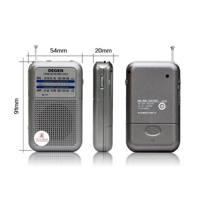 ĐÀI RADIO MINI DEGEN DE-333 NHỎ XINH HÀNG NHẬP KHẨU