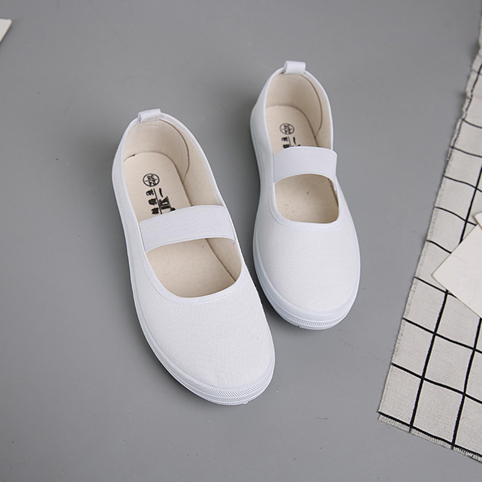 Women Nursing Shoes Nurse Workwear Slip Resistant Casual Slip On Flat Shoes 35