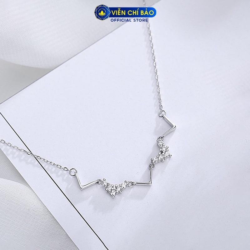 Dây chuyền bạc nữ hình zig zag chất liệu bạc 925 thời trang phụ kiện trang sức nữ Viễn Chí Bảo D400226x