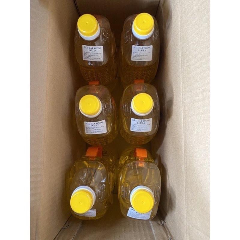 1 Thùng 6 Chai Dầu Cát Tường Lưu Ly Chai 1kg