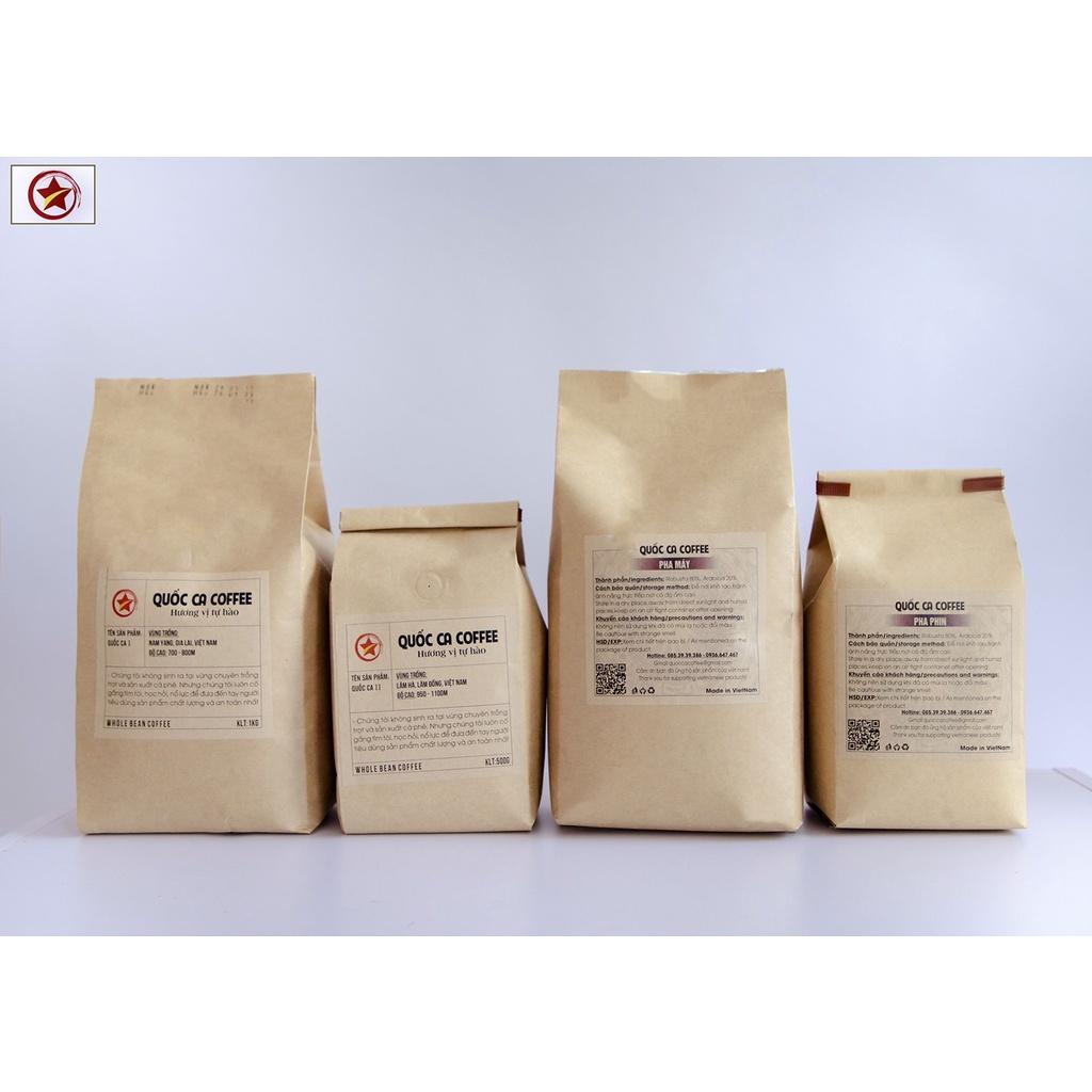 Gói Cà phê Nguyên Chất Blend 80% Robusta , 20% Arabica – Gói Bột Pha Phin, Cà phê nguyên chất 100% rang mộc. - 250Gr - Xay sẳn