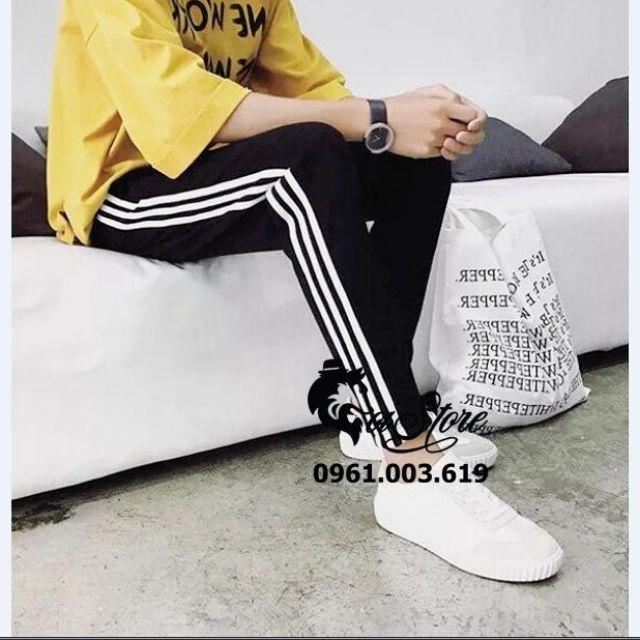 XẢ KHO_ Quần JOGGER Nam Nữ sọc chữ