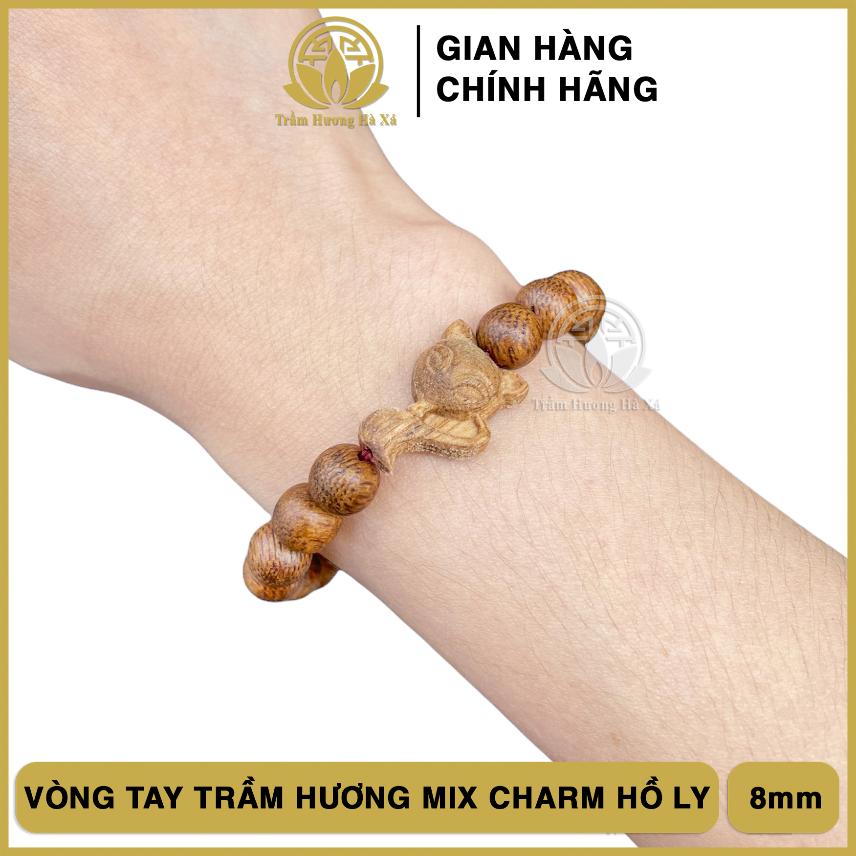 Vòng tay hồ ly phong thủy trầm hương HÀ XÁ vòng đeo tay cặp đôi nam nữ may mắn tài lộc