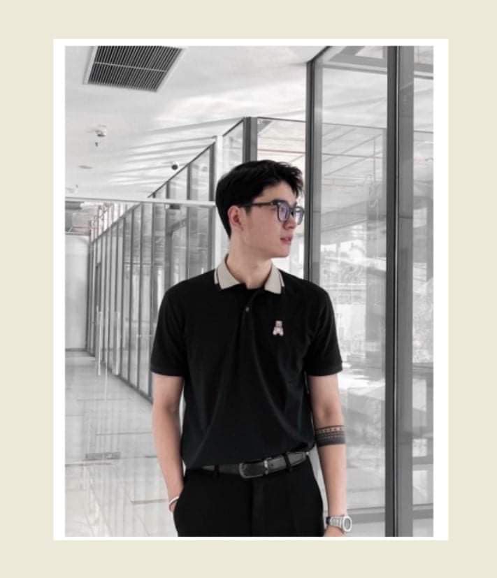 Áo Thun PoLo nam bo gấu tay dáng body thời trang công sở