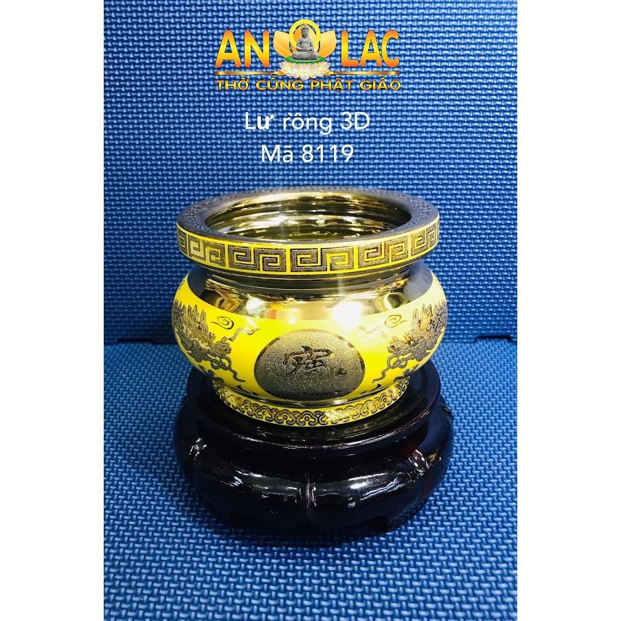 Bộ Thờ Cúng Sứ Vàng Hình Rồng Vẽ 3D 5N