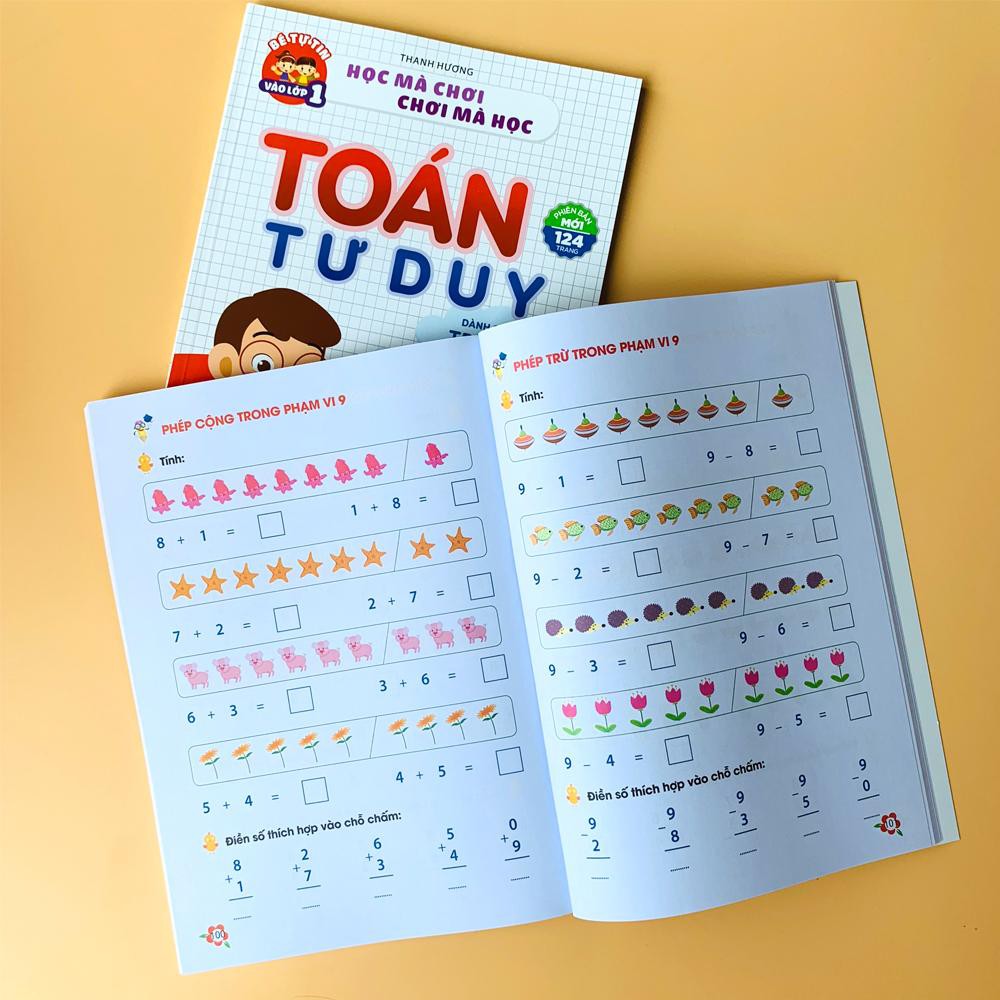 Toán Tư Duy Dành Cho Trẻ 4-6 Tuổi - Phiên Bản Mới 124 Trang