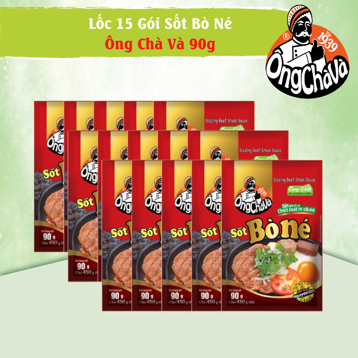 Lốc 15 Gói Sốt Bò Né Ông Chà Và 90g (Sizzling Beef Steak Sauce)