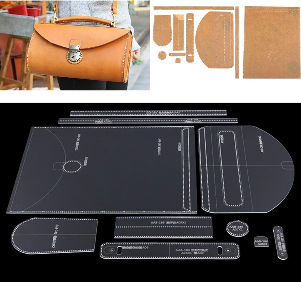 10 Chiếc Bao Da Acrylic Túi Đeo Vai Túi Xách Hoa Văn Stencil Bản Mẫu Bộ Dụng Cụ