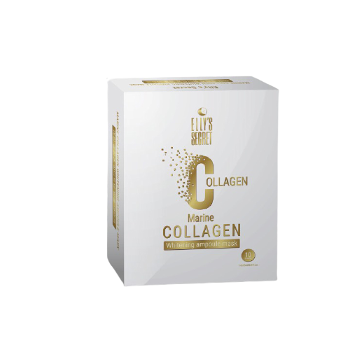 Combo 10 miếng mặt nạ dưỡng trắng da collagen Hàn Quốc Elly Secret Marine Collagen Brightening Ampoule Mask