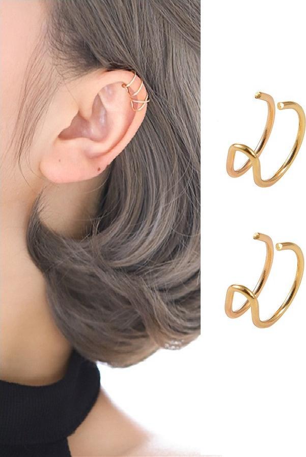 Bông tai cặp vành chữ U không cần bấm lỗ