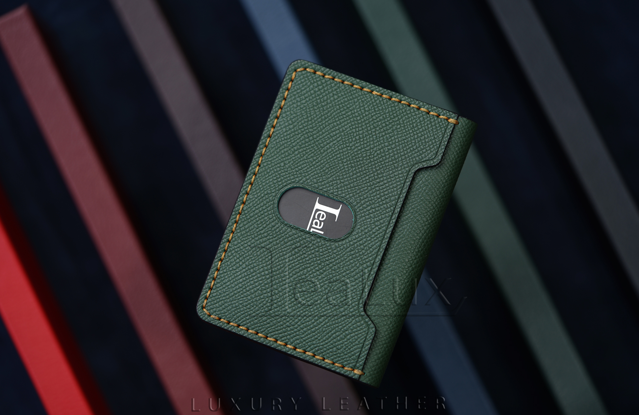 Ví Đựng Thẻ Nam Nữ Da Epsom Handmade Lealux Mini Epsom Wallet 1