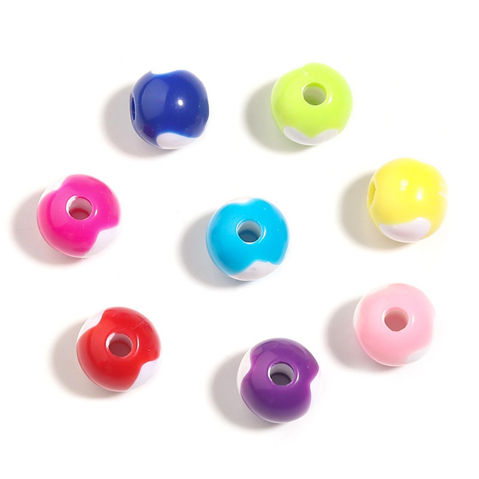 200PCS Acrylic Spacer Beads Mixed Colors Crafting Heart Beads for DIY Bracelet Necklace Jewelry Making