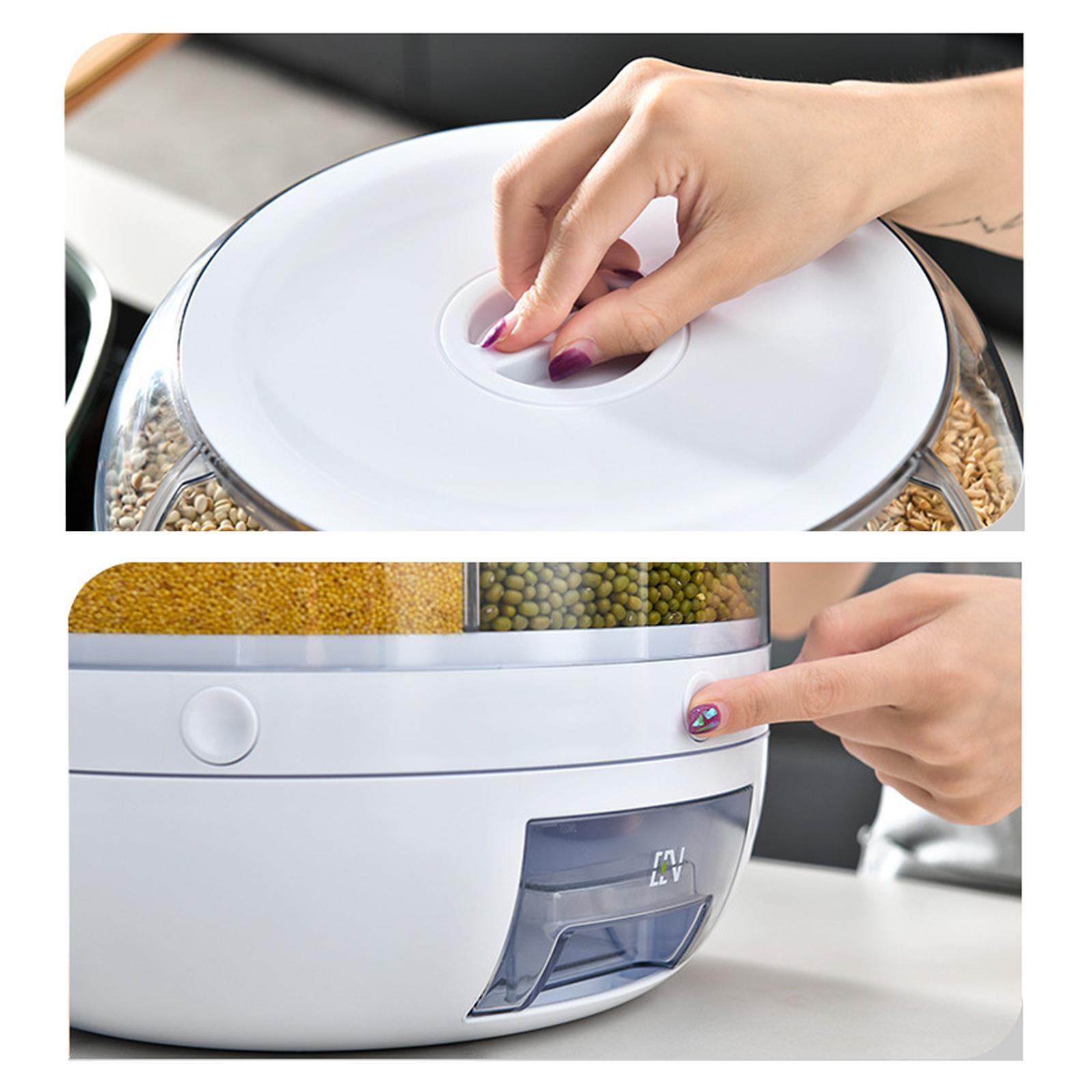 10KG Household Rice Grains Sealed Transparent Storage Box Moisture-proof