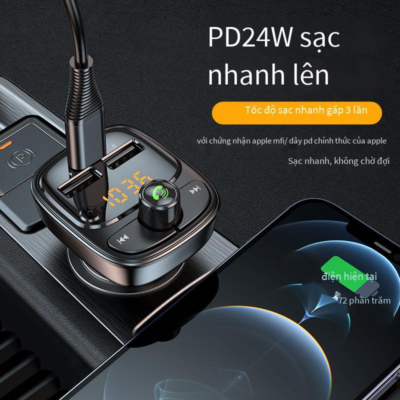 Giá Rẻ Nhất Bluetooth Xe Hơi MP3 Nghe Bluetooth Thông Minh 5.1 Chip Ổ Đĩa U/Thẻ TF PD24W Sạc Nhanh + 2.4A Sạc Xe Hơi