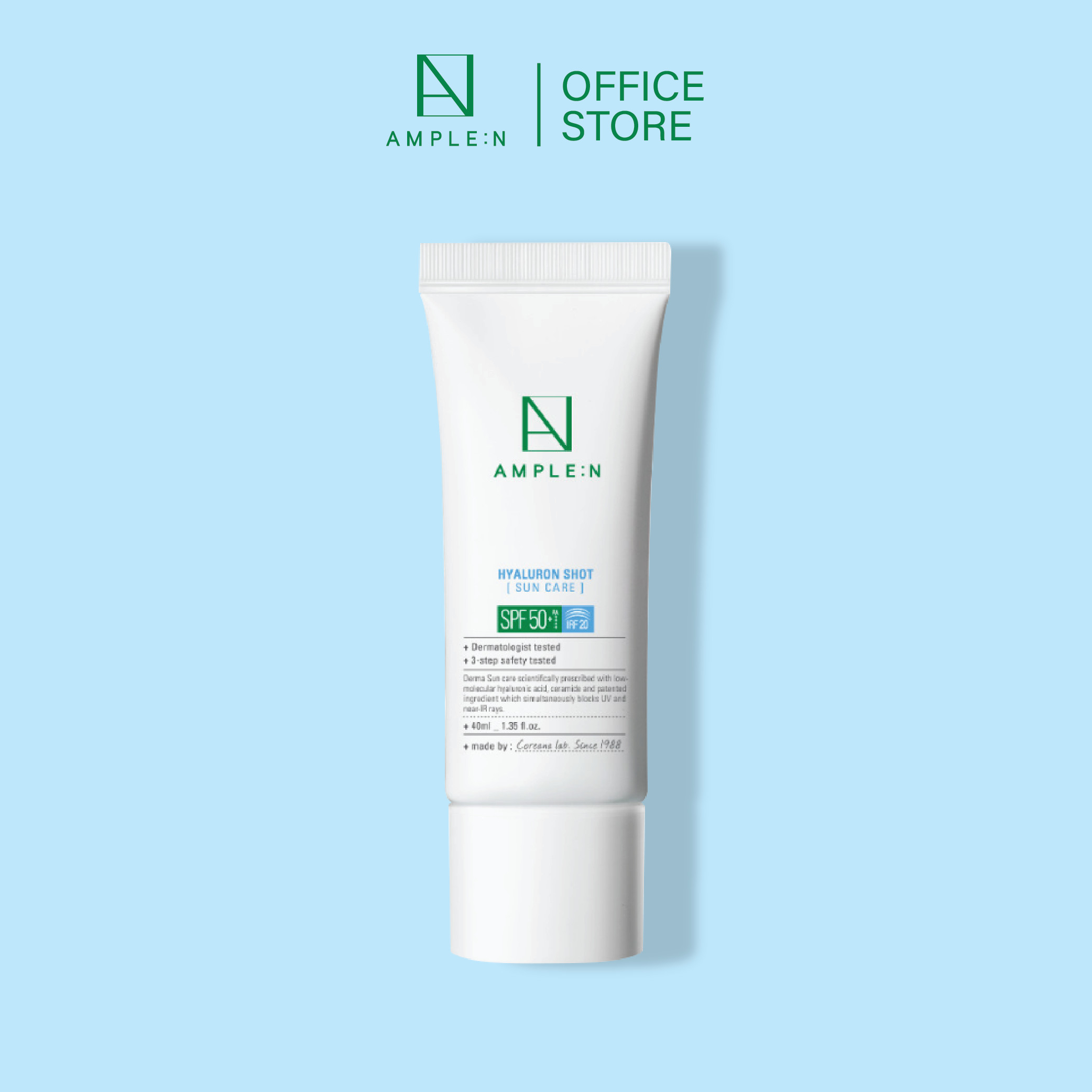Kem chống nắng AMPLE:N Hyaluronshot Suncare SPF50+ IRF20 40ml