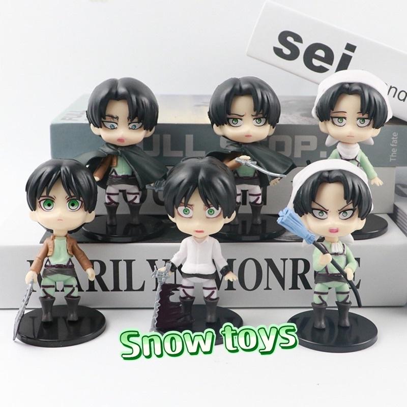Mô hình Attack On Titan - AOT - Đại chiến Titan - Eren Yeager & Levi Ackerman - Cao khoảng 10cm - Bán lẻ