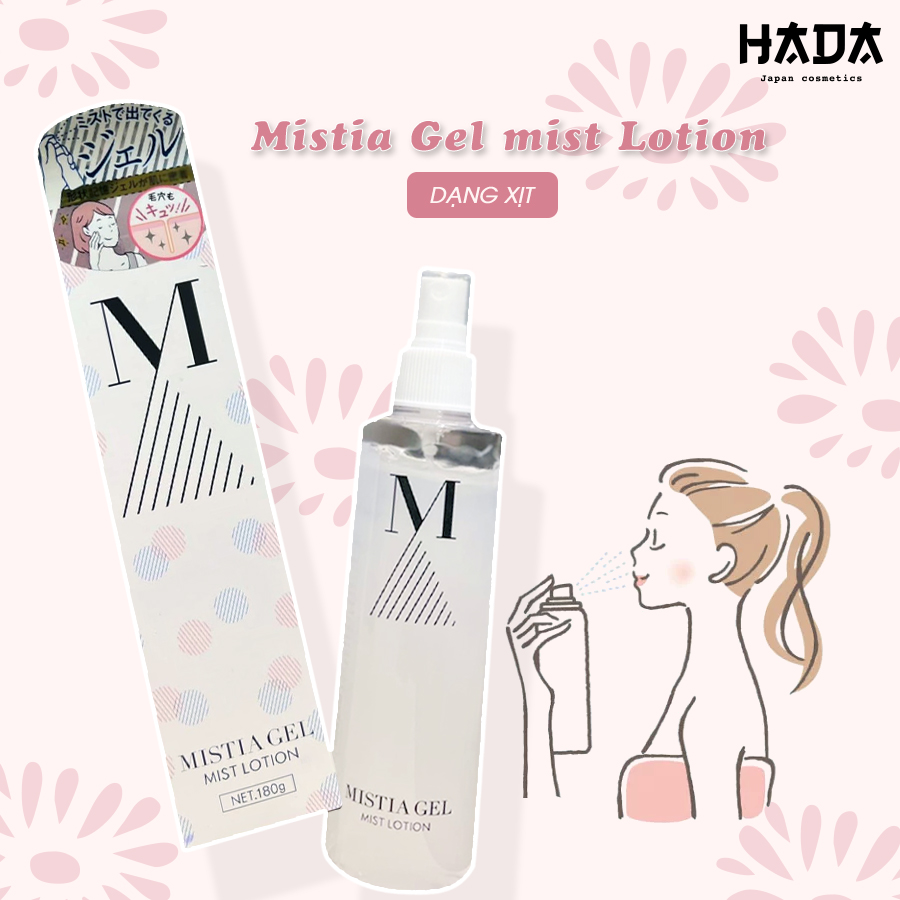 Lotion dạng xịt Mistia Gel Lotion Nhật Bản