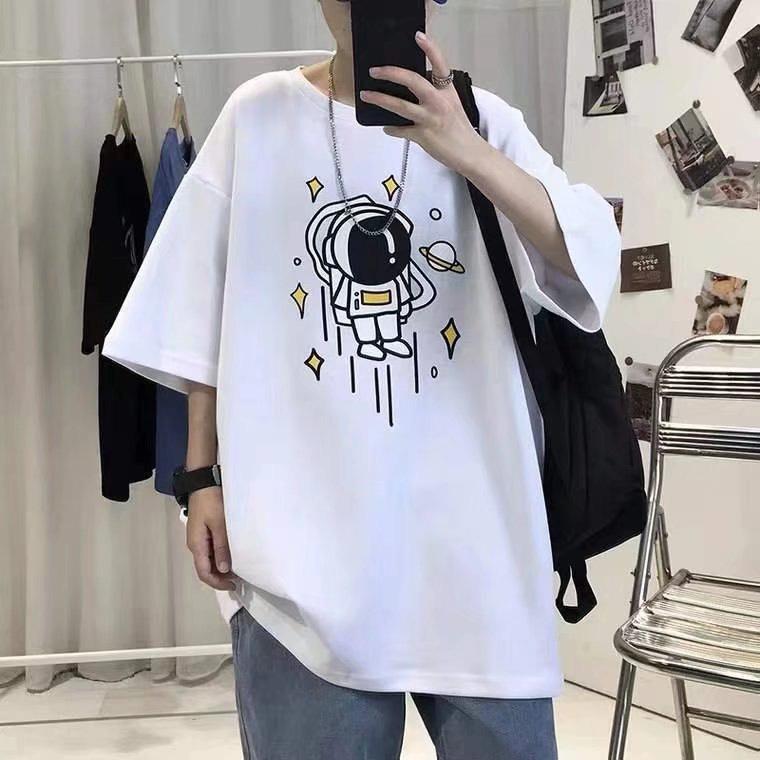 Áo phông phi hành gia, Áo thun cotton co dãn in hình chắc nét cho cả nam nữ