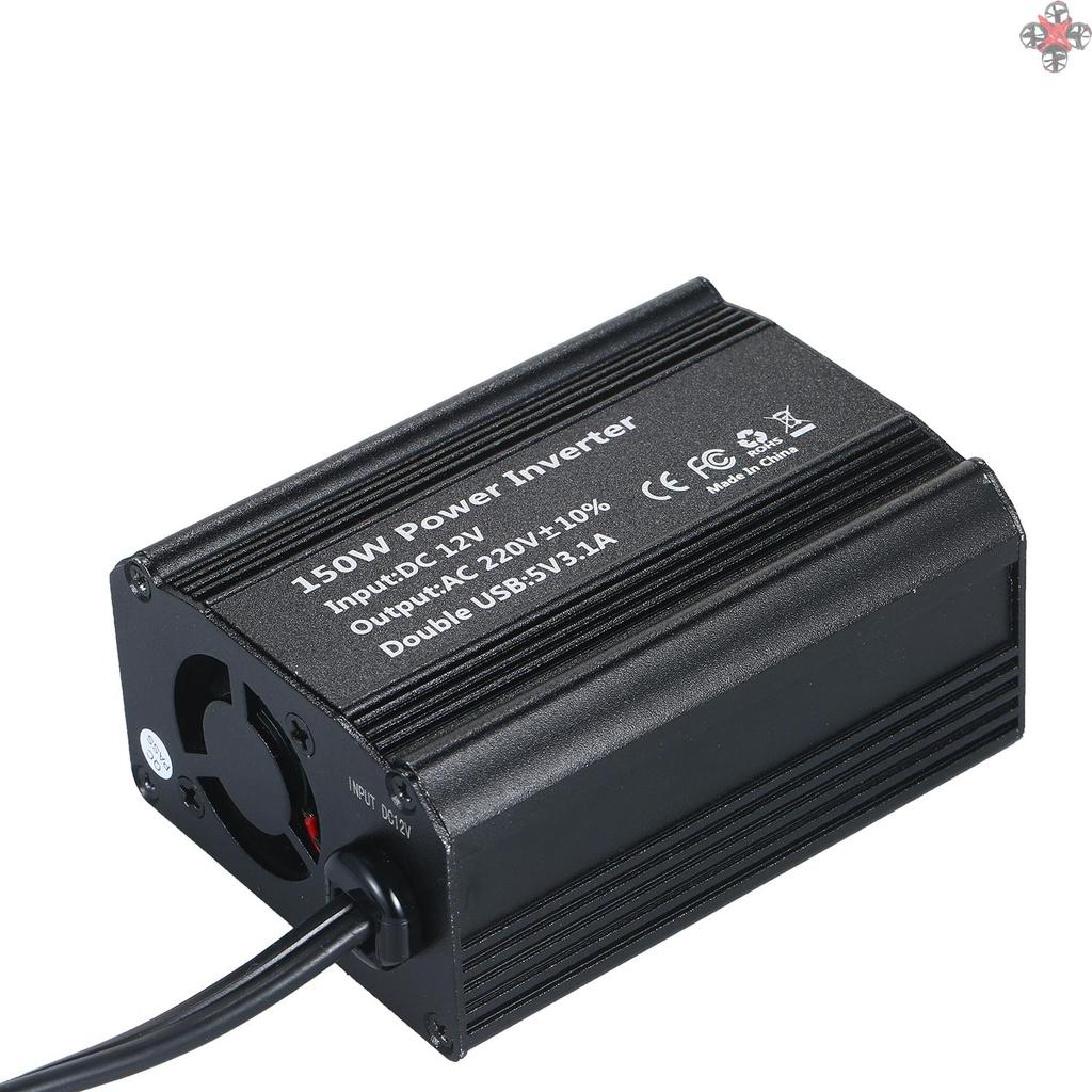 Bộ Chuyển Đổi Nguồn Điện 150w Từ Dc 12v Sang Ac 220v Kèm 1 Cổng Sạc Usb