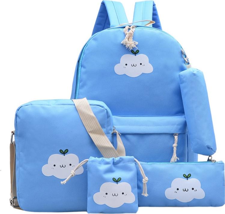 Bộ 5 Ba Lô Nữ Thời Trang balo laptop Smile Cloudy