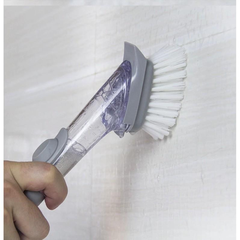 BÀN CHẢI CỌ BẾP, CỌ XOONG 2in1 CÓ BÌNH XỊT DẦU TIỆN DỤNG, CỌ RỬA SẠCH SẼ VỚI TỪNG ĐẦU CHẢI MÀ KHÔNG LO DẦU MỠ BÁM VÀO