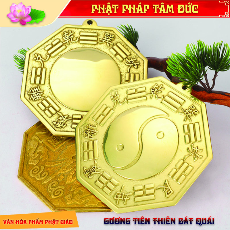 Gương Bát Quái, Gương Tiên Thiên Bát Quái Đúc Đồng Nguyên Chất - Uy Lực Vô Cùng Bảo Vệ Gia Đình Bạn