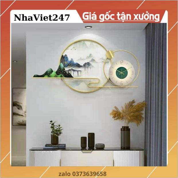 Đồng Hồ Treo Tường,tranh Trang Trí -Hoạ Tiết Thiên Nhiên-Mã 2952-Kt 100*60cm-decor tường đẹp,giá rẻ-quà tặng ý ngĩa