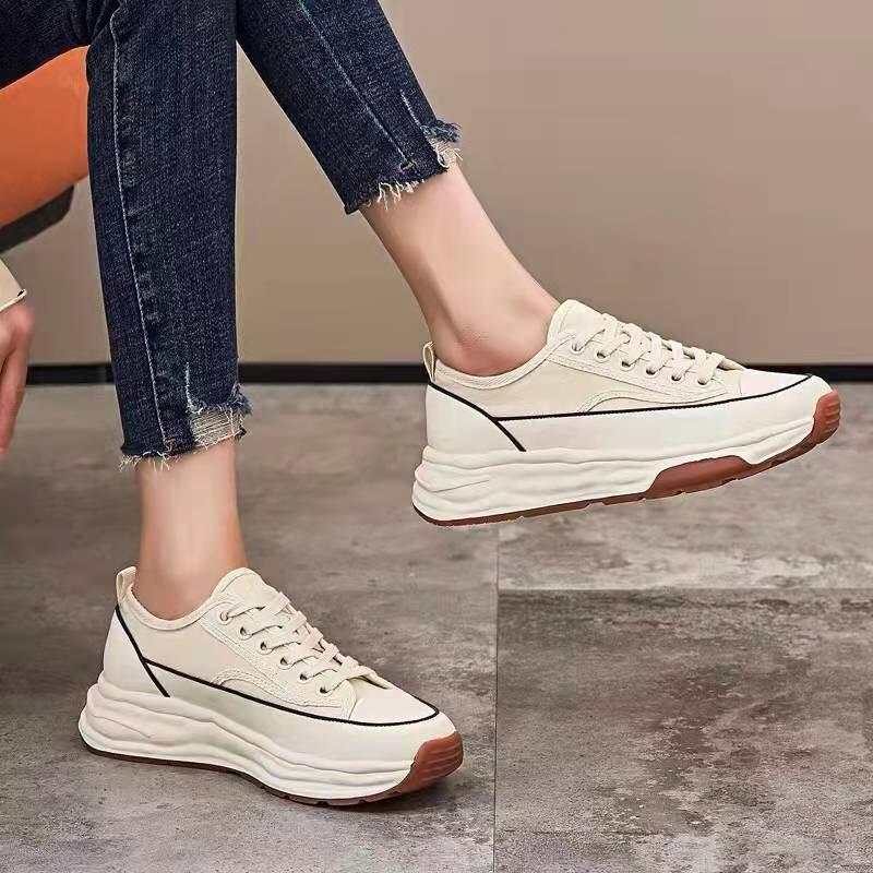 Giày Thể Thao Nữ Độn Đế Giày Sneaker Tăng Chiều Cao , Giày Đế Bằng Cao Cấp Sang Chảnh.