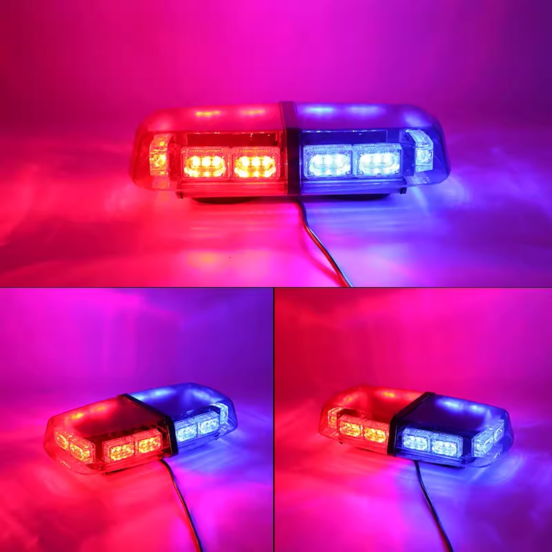 Đèn LED Police xanh đỏ 12V 36 bóng gắn nóc xe ô tô
