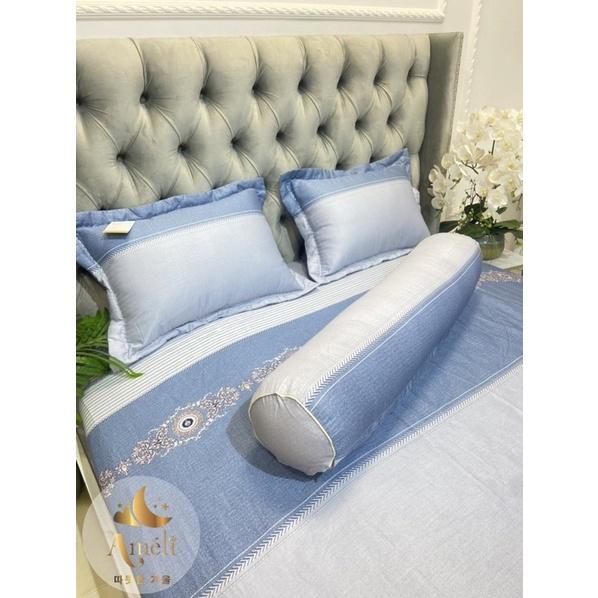 Bộ ga gối Cotton 100% Lụa Hàn Quốc cao cấp, ga chun đủ size đệm 2m*2m2 ( chỉ bọc đệm dưới 10p) sẵn tại Sam-store