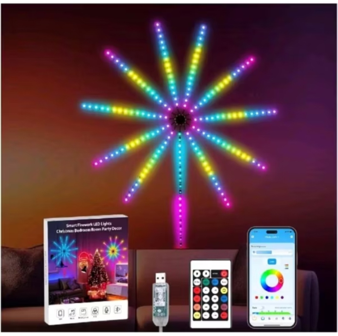 BỘ ĐÈN LED DÁN TƯỜNG TRANG TRÍ SÁNG PHAO HOA CỰC ĐẸP MẪU MỚI