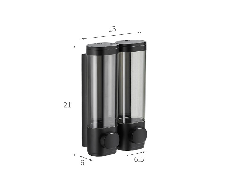 Bộ 2 Hộp Đựng Xà Phòng Gắng Tường Bathroom Shower Dispenser Black