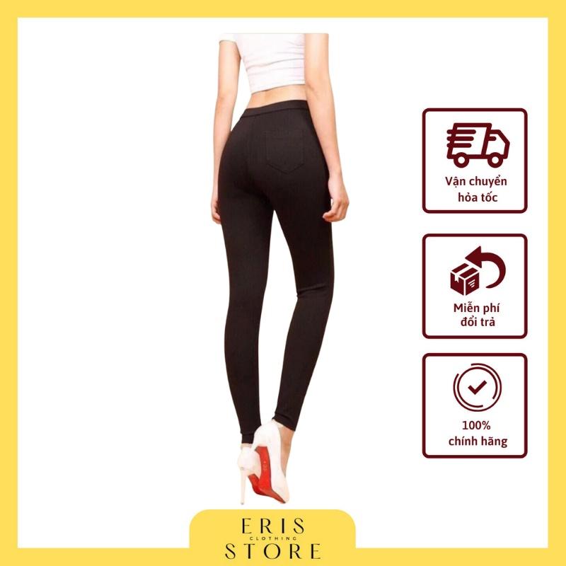 Quần legging nữ ERIS cạp cao form ôm dài mặc tôn dáng, tập gym