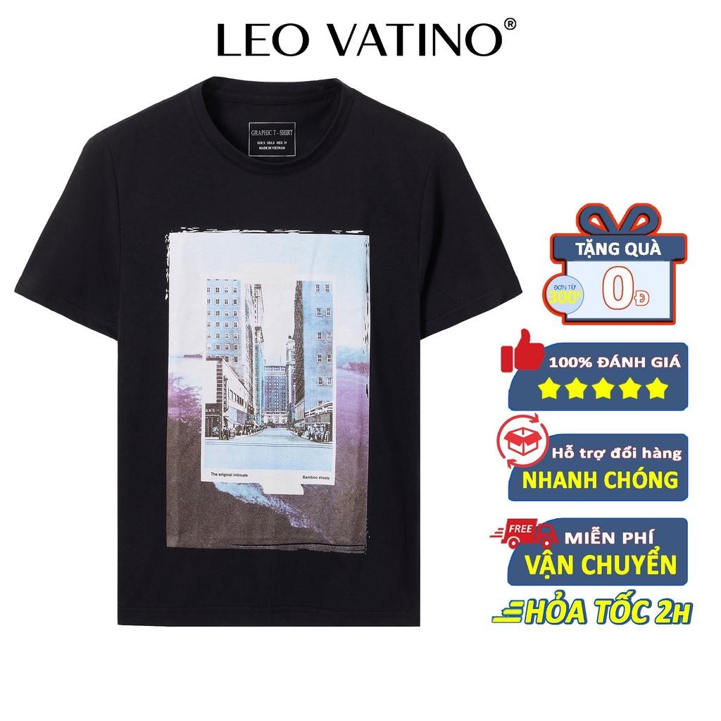 Áo thun nam GRAPHIC in hình phông cổ tròn tay ngắn lỡ cotton co giãn APGP02 - Leo Vatino