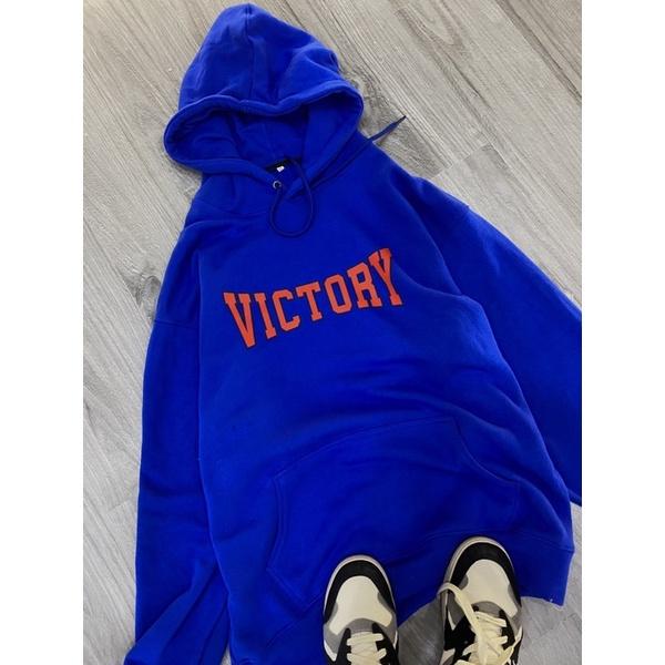 Hoodie xanh dương hoodie unisex victory