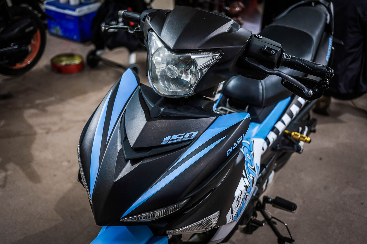 Tem trùm Exciter 150 Alimyto Blue