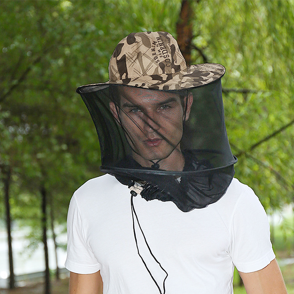 Mũ rộng vành chống nắng có thể gập lại Lưới lưới mịn giúp thoáng khí và tầm nhìn tốt cải thiện khả năng bảo vệ khỏi côn trùng