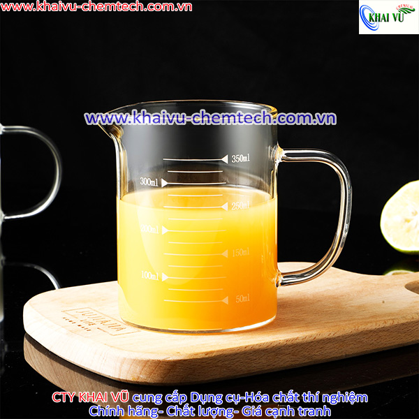 Cốc Thủy Tinh Có Vạch Chia Định Lượng 350ml, 500ml, 1000ml