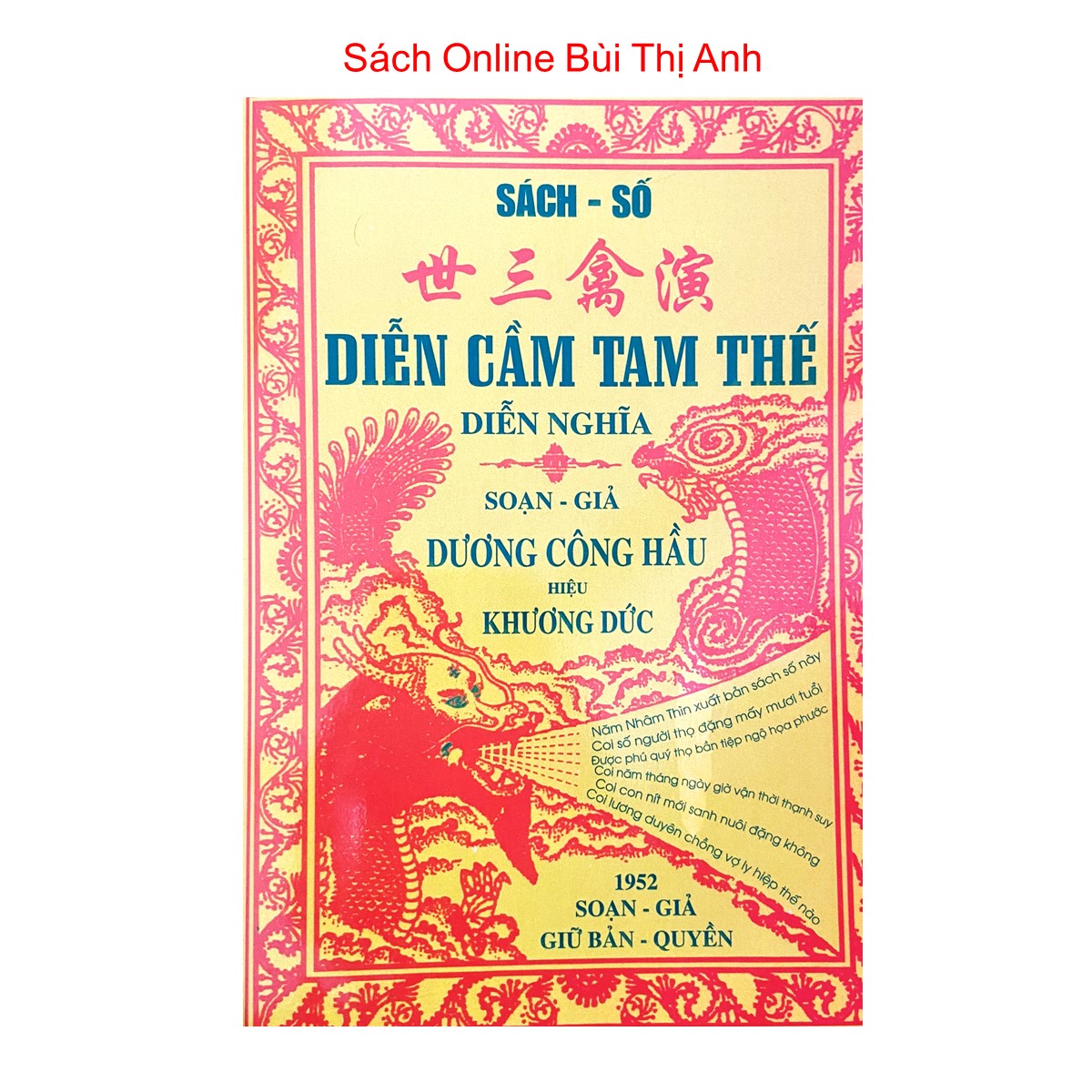 Sách - Số Diễn Cầm Tam Thế Diễn Nghĩa