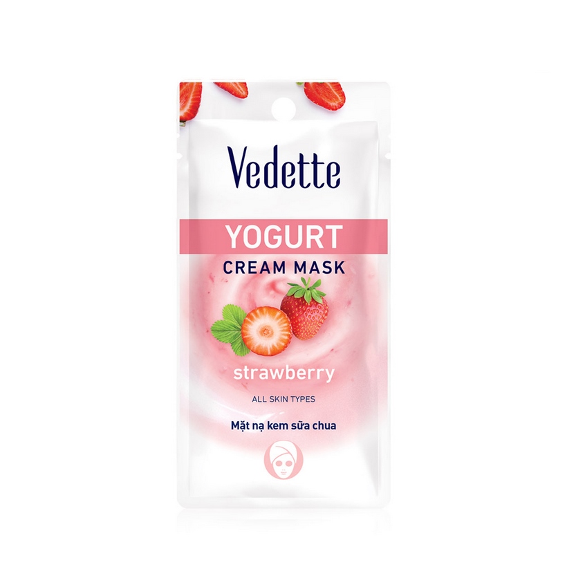 Mặt nạ sữa chua dâu Vedette Yogurt Mask Strawberry 10ml