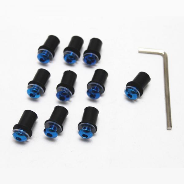 10x Fairing Wind Screen Screw  Kit Windshield Mounting Motorcycle - Blue