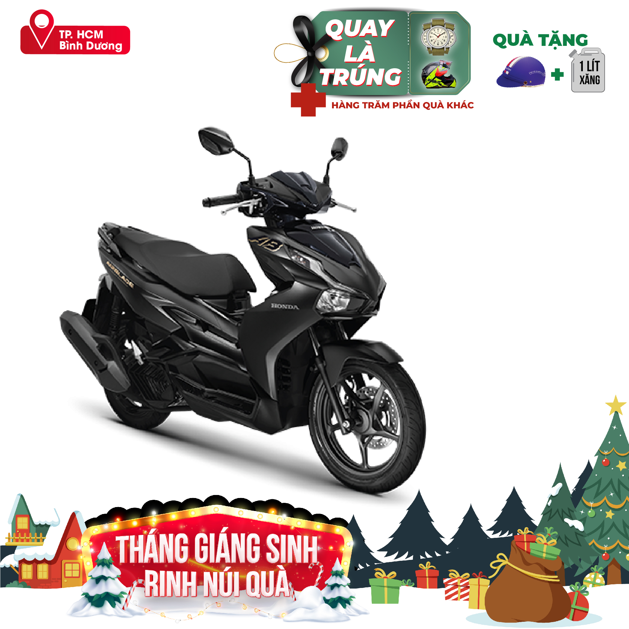 Xe máy Honda Air Blade 125cc 2023 - Phiên bản Đặc Biệt - Đen Vàng