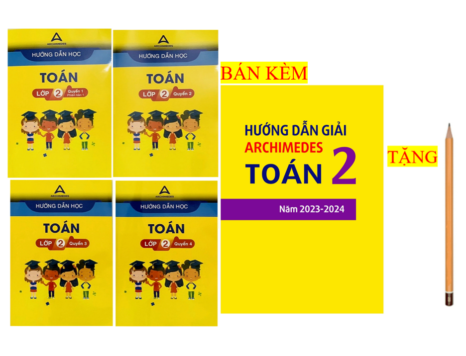 Sách - Combo 4c Hướng dẫn học toán + hướng dẫn giải chi tiết toán lớp 2 ( mới nhất )