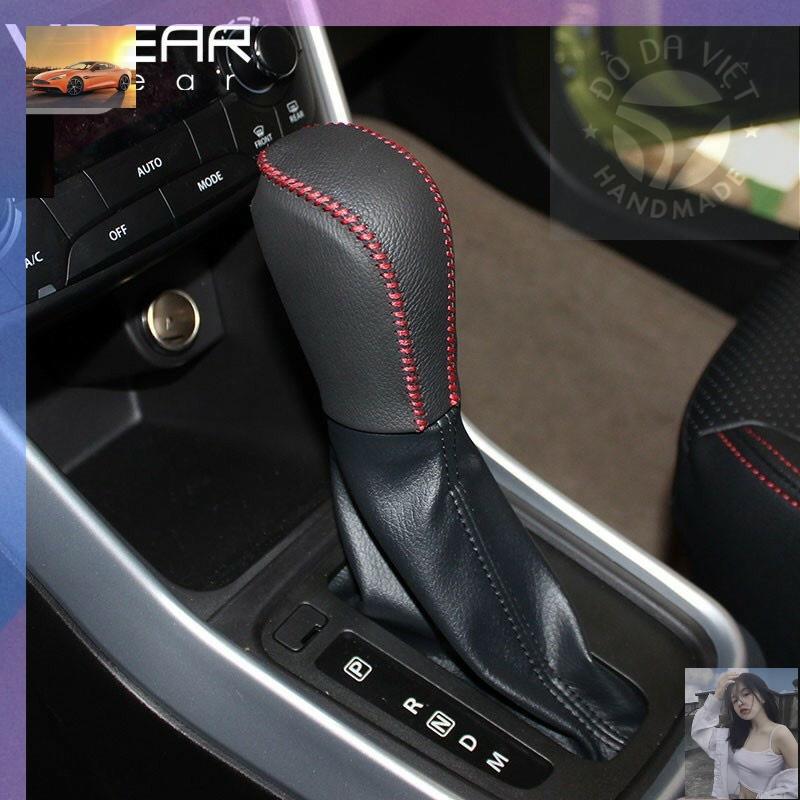 Bao da bọc cần số, tay phanh xe Toyota Raize, AVANZA, VELOZ 2021- 2023, da bò thật bảo hành 2 năm