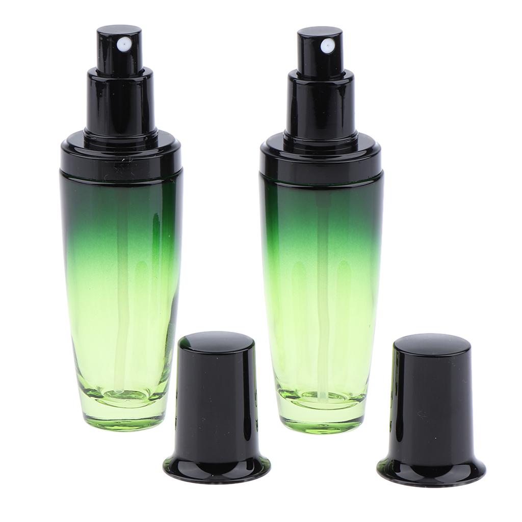 4Pcs 50ML Glass Empty Spray Bottle Travel Shampoo Rose Water Container Pump