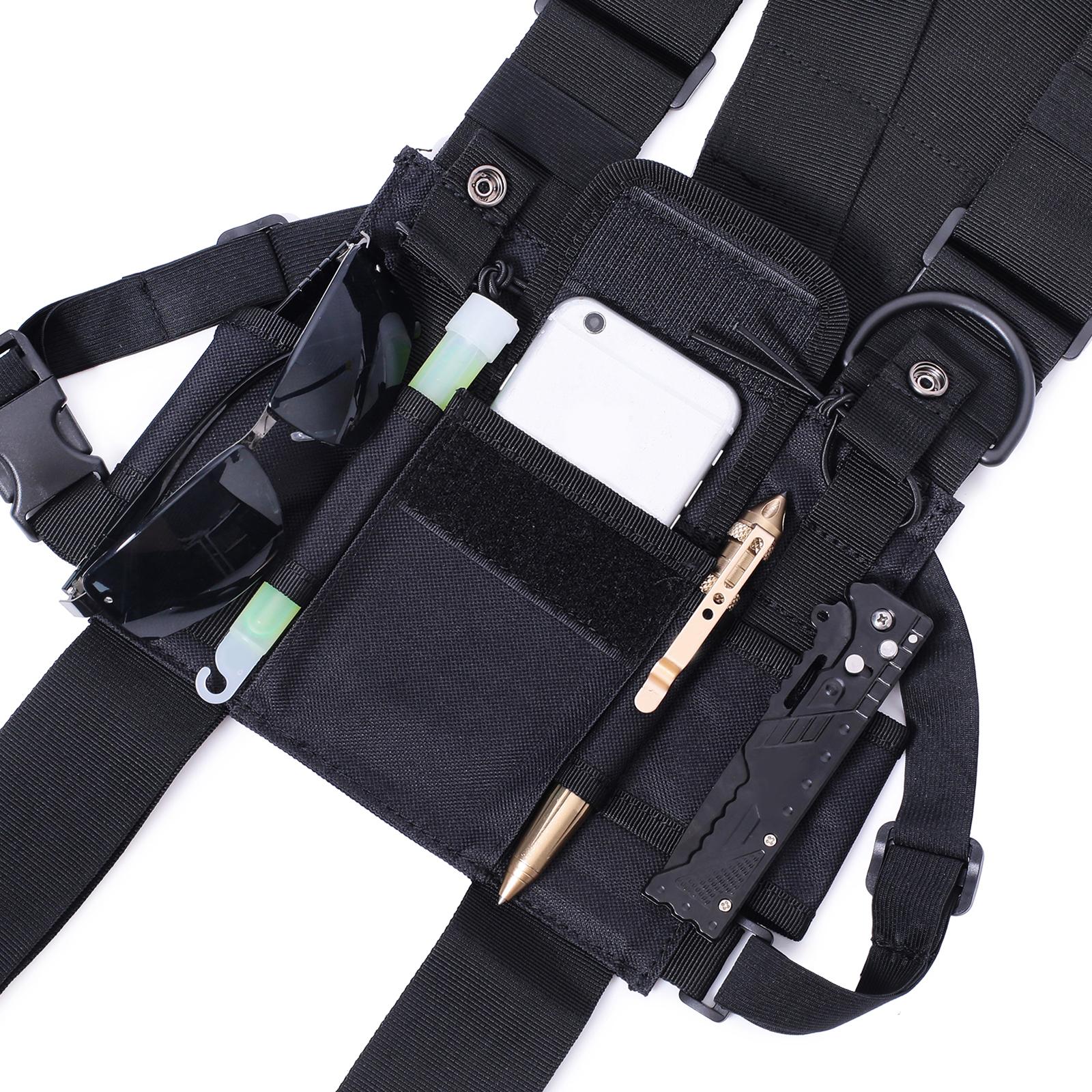 Men Chest Rig Vest Outdoor Harness Bag Shoulder Bag Phone Holder