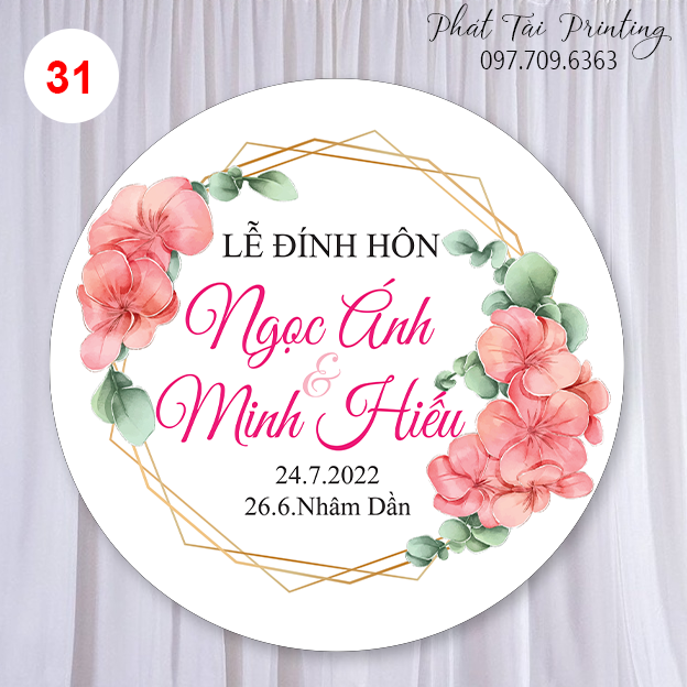 Bảng Backdrop trang trí đám cưới MS 31