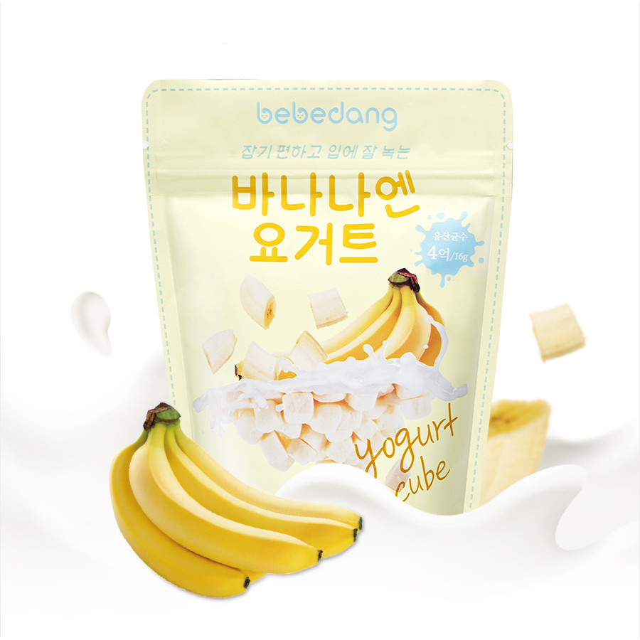Sữa chua hoa quả sấy lạnh Bebedang nhập khẩu Hàn Quốc - Vị chuối (16g)