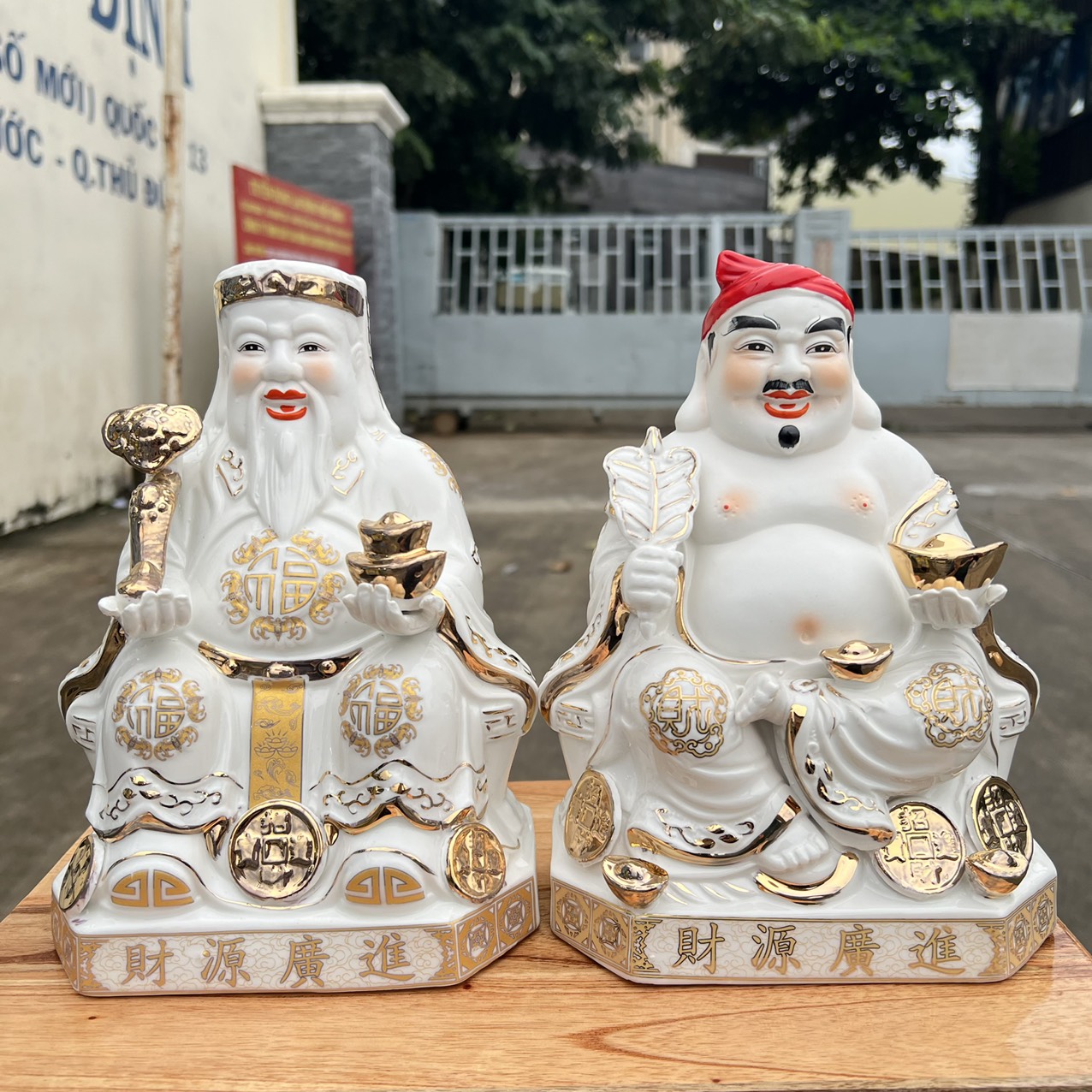 Tượng Thần tài Thổ Địa sứ cao cấp cao 22cm
